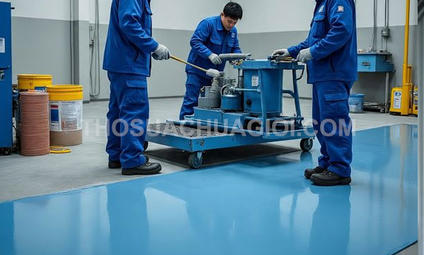Thi công sơn Epoxy phường Hòa Bình mới giá rẻ 25 phút có mặt
