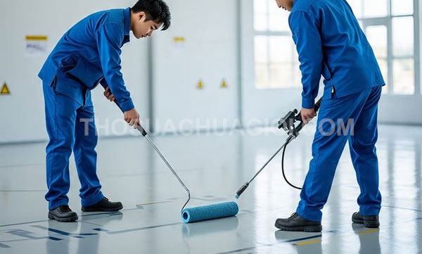 Thi công sơn Epoxy phường Phú Thọ mới chất lượng 30 phút có