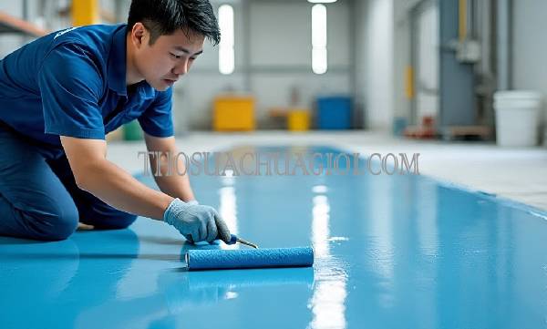 Thi công sơn Epoxy phường Phú Trung uy tín 15 phút thợ đến nơi