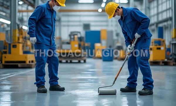 thi công sơn Epoxy tại KCN Mỹ Phước