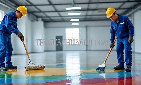 Thi công sơn Epoxy tại Mỹ Tho uy tín 15 phút đến nơi