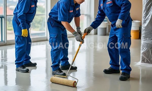 Thi công sơn Epoxy phường Minh Phụng mới giá rẻ 15 phút đến nơi