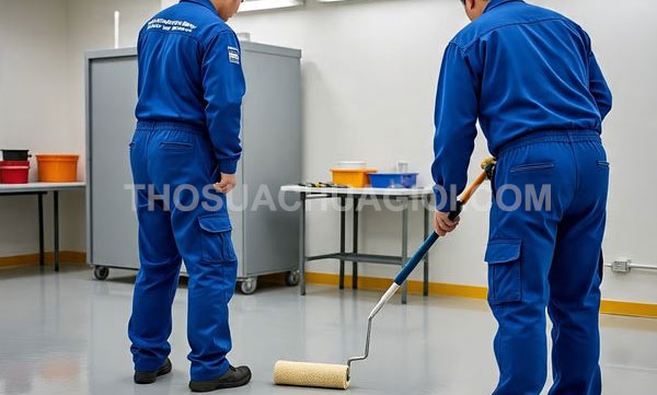 Thi công sơn Epoxy xã Bà Điểm mới giá rẻ 25 phút có mặt