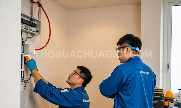Thợ sửa điện phường Bình Phú