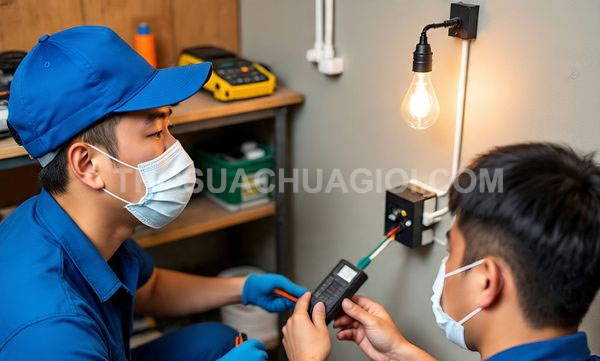 Thợ sửa điện phường Cầu Ông Lãnh