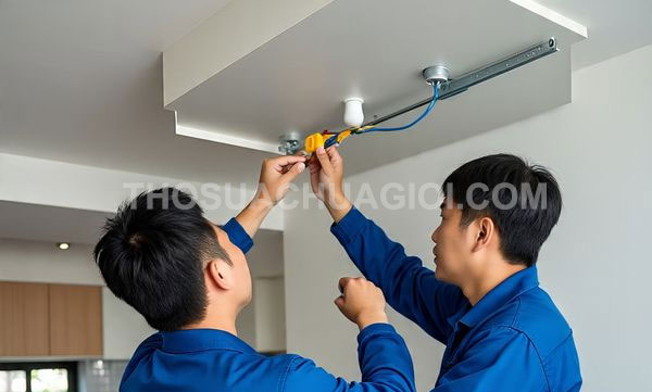Thợ sửa điện phường Long Bình