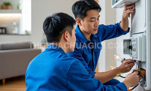 Thợ sửa điện phường Tân Định