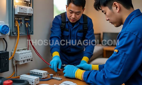 Thợ sửa điện phường Tân Hưng