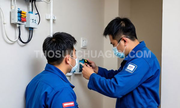 Thợ sửa điện phường Vĩnh Hội