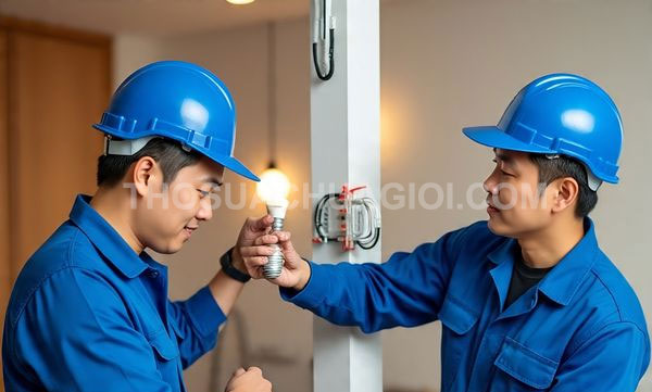 Thợ sửa điện xã Phú Hòa Đông