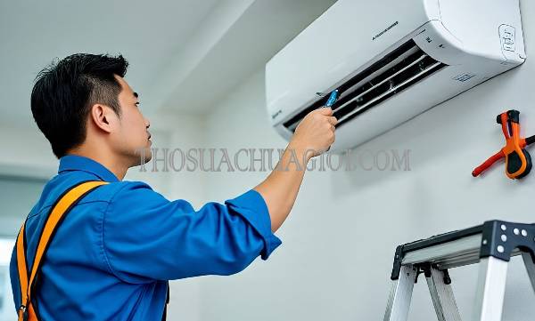 thợ sửa máy lạnh tại chung cư âu cơ tower