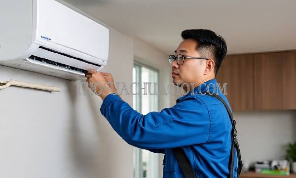Thợ sửa máy lạnh tại chung cư Masteri Millennium