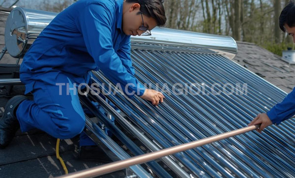 Thợ sửa máy nước nóng năng lượng mặt trời tại phường Bình Đông