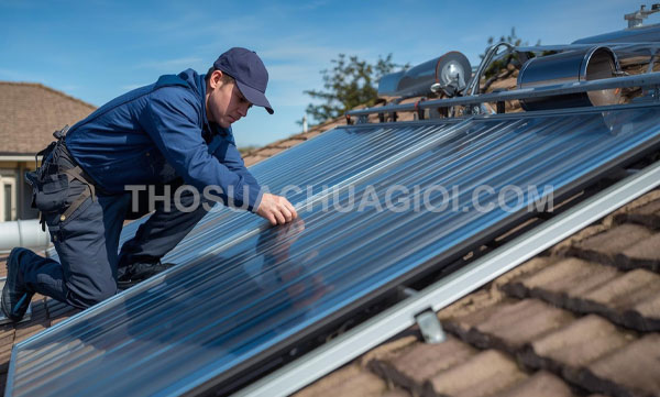 Thợ sửa máy nước nóng năng lượng mặt trời tại phường Bình Thới
