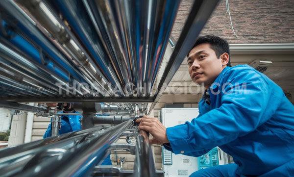 Thợ sửa máy nước nóng năng lượng mặt trời tại phường Phú Lâm