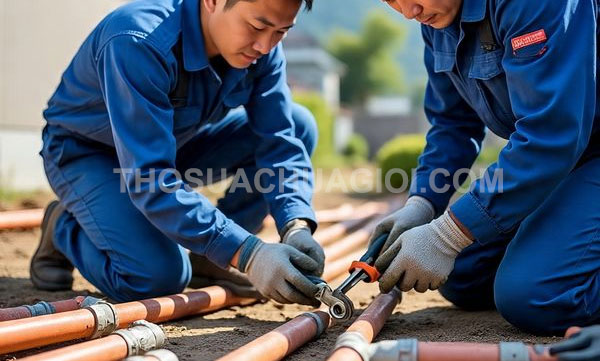 Thợ sửa ống nước xã Nhuận Đức