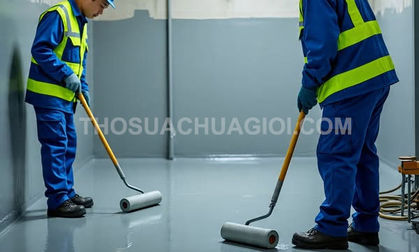 thợ thi công sơn Epoxy Tại Sóng Thần