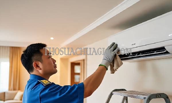 Thợ vệ sinh máy lạnh tại Tân An giá rẻ 20 phút có mặt