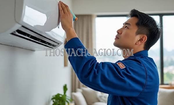 thợ vệ sinh máy lạnh tại tân an uy tín