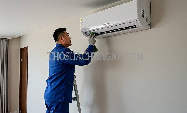 thợ vệ sinh máy lạnh tại tân an