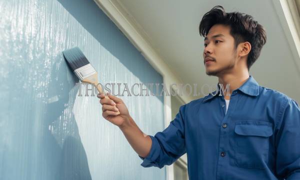 Thợ sơn nhà xã Xuân Thới Đông cũ uy tín 15 phút đến nơi