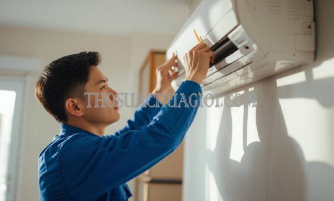 thợ sửa máy lạnh tại cái mép