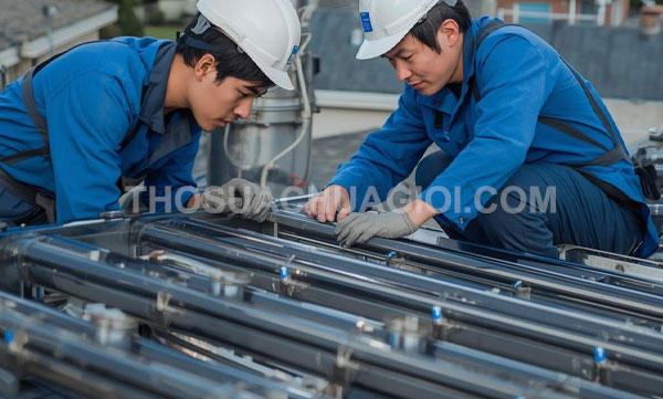 Thợ sửa máy nước nóng năng lượng mặt trời xã Tân Nhựt