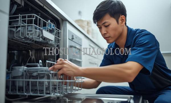 thợ sửa máy rửa chén phường trà câu giá rẻ