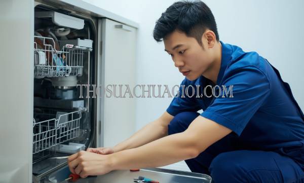 thợ sửa máy rửa chén tại long thành giá rẻ