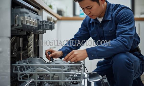 thợ sửa máy rửa chén tại long thành uy tín