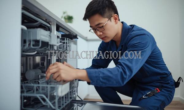 thợ sửa máy rửa chén tại trảng bom