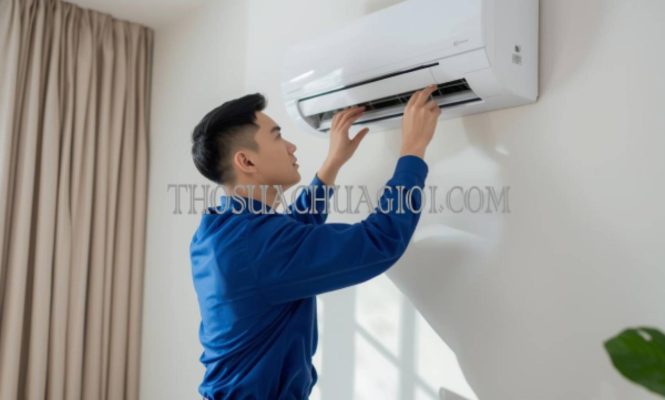 thợ tháo lắp máy lạnh tại cái mép giá rẻ