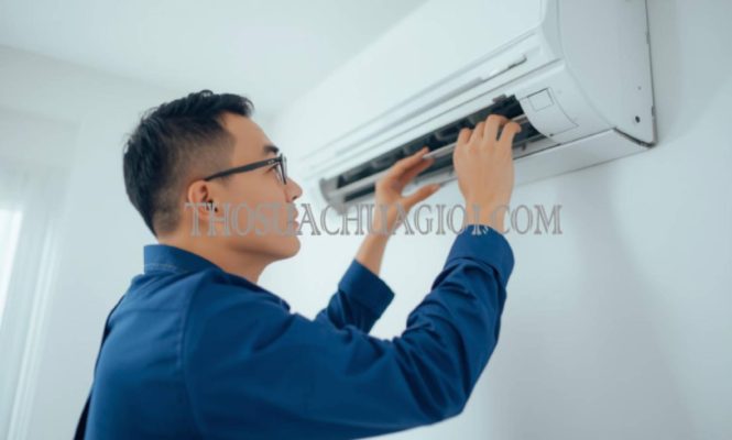 thợ tháo lắp máy lạnh tại điện bàn