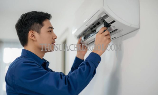 thợ tháo lắp máy lạnh tại hội an
