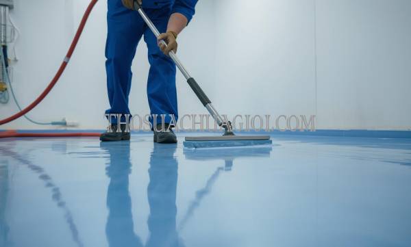 thợ thi công sơn epoxy kcn mỹ xuân