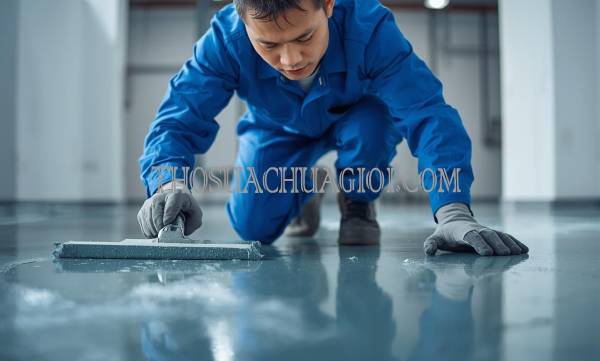 thợ thi công sàn epoxy tại trảng bom