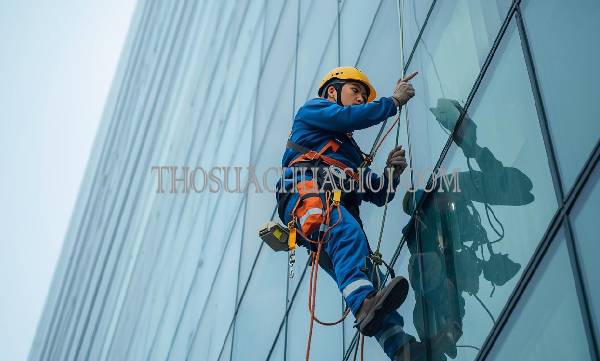 Thợ vệ sinh kính tòa nhà phường An Lợi Đông cũ gọi 30 phút có mặt