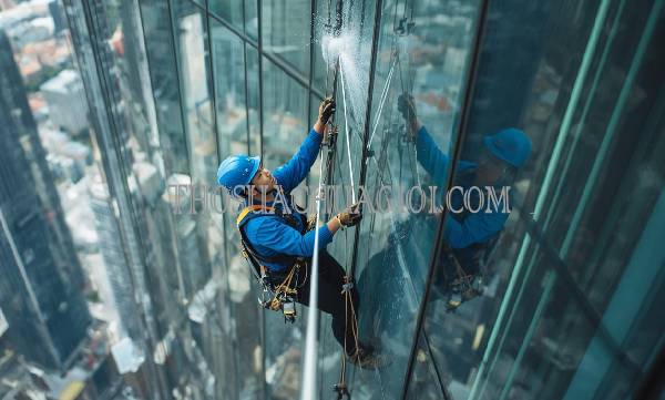 thợ vệ sinh kính tòa nhà phường bình chiểu
