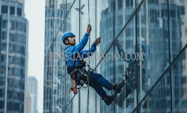 thợ vệ sinh kính tòa nhà phường phú hữu uy tín