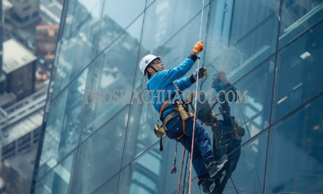 thợ vệ sinh kính tòa nhà phường tân quy giá rẻ