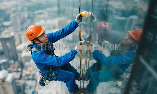 thợ vệ sinh kính tòa nhà phường tân thới nhất