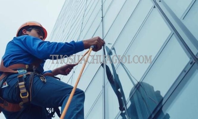 thợ vệ sinh kính tòa nhà phường thới an uy tín