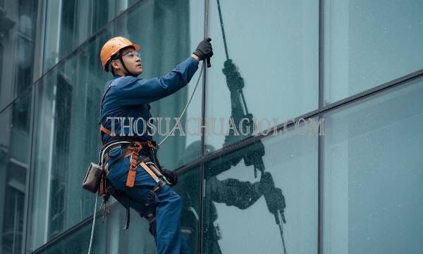 Thợ vệ sinh kính tòa nhà xã Phạm Văn Hai cũ uy tín 15 phút đến nơi