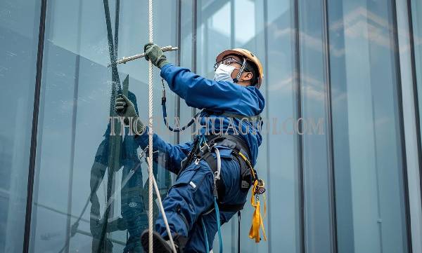 thợ vệ sinh kính tòa nhà xã phước kiển uy tín