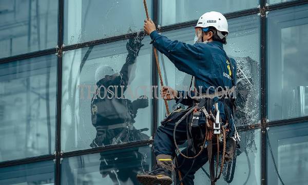 Thợ vệ sinh kính tòa nhà xã Phước Thạnh cũ uy tín 15 phút đến nơi