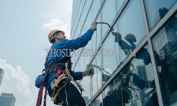 thợ vệ sinh kính tòa nhà xã tân xuân uy tín