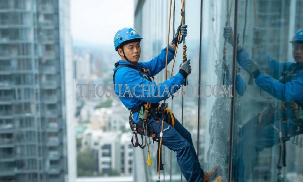 Thợ vệ sinh kính tòa nhà xã Xuân Thới Thượng cũ uy tín 15 phút đến nơi