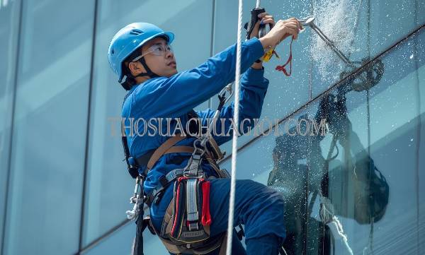 Thợ vệ sinh kính tòa nhà xã Tân Thới Nhì cũ giá rẻ 20 phút có mặt