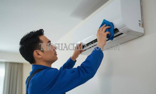 Thợ vệ sinh máy lạnh phường Minh Hưng chất lượng 25 phút có
