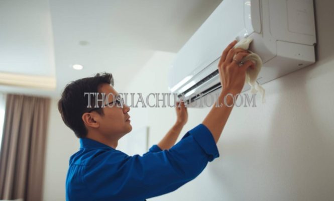 thợ vệ sinh máy lạnh tại châu đức giá rẻ